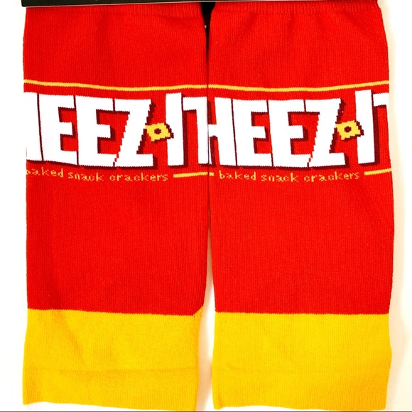 Odd Sox Cheez-It Cheezit Crew Socks Red Orange Mens Womens Novelty Gift - Picture 4 of 7